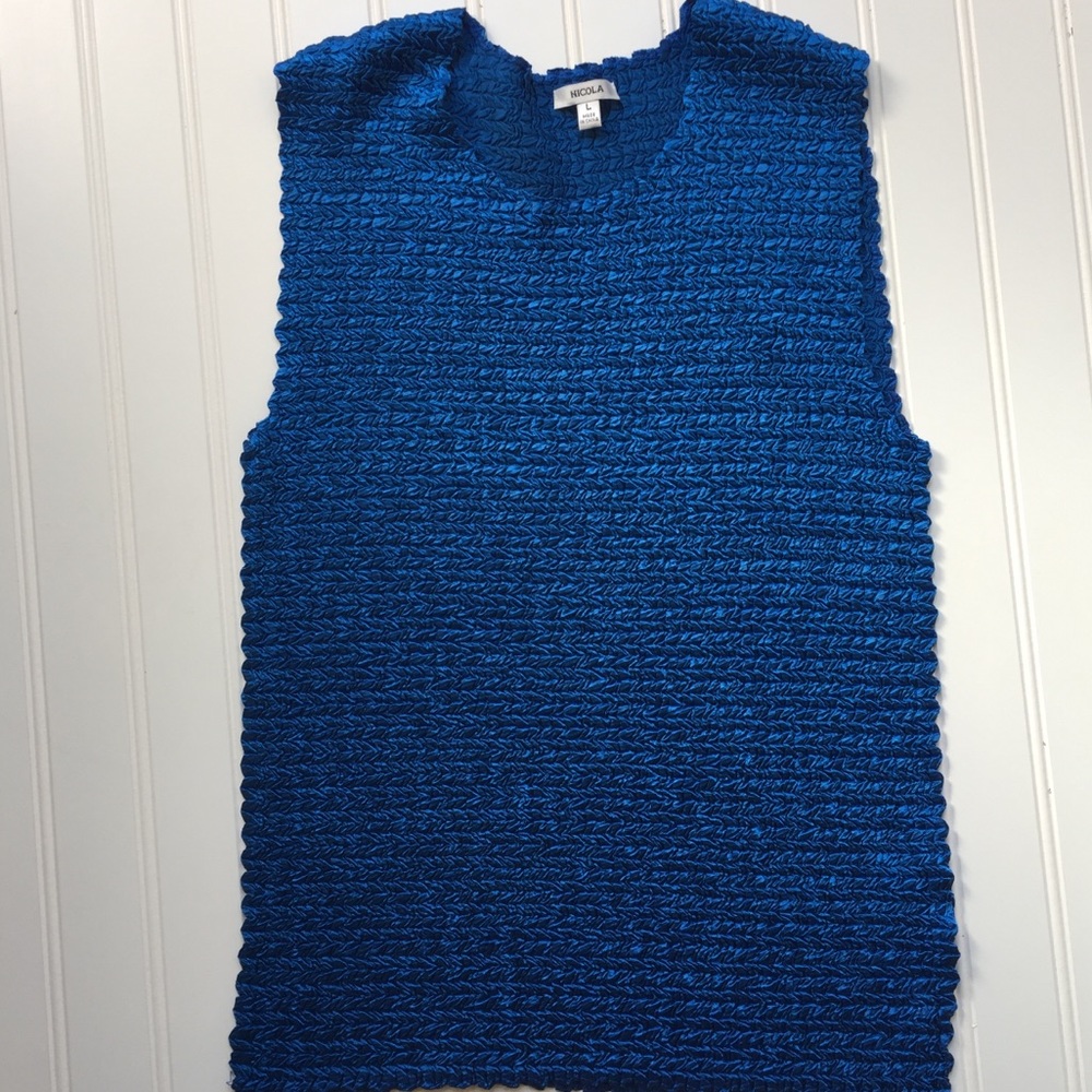Nicola Crinkle Blouse Shell Tank L